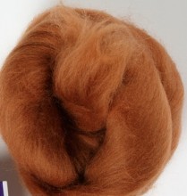 Copper merino wool top