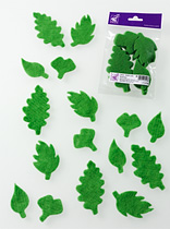 bright green leaf prefelt shapes