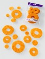 Prefelt cut shapes Circles Tangerine