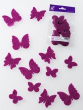 prefelt butterlflies in purple