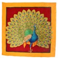 Peacock scarf 90x90 cm Hab 8mm