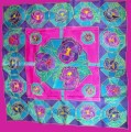 Pansies Scarf 90 cm x 90 cm