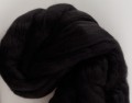 80 Black wool top 19.5 micron merino